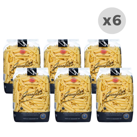Pasta Penne Ziti Rigate Garofalo 500g Italia x 6 unidades