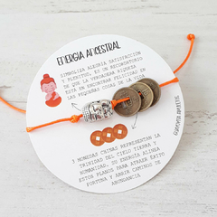 PULSERA ENERGIA ANCESTRAL NARANJA
