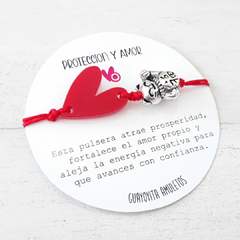 PULSERA LATIDO MAGICO ROJA - GUAYOYITA MAYORISTA