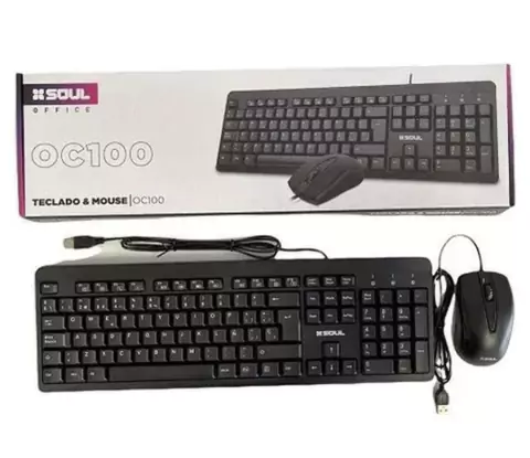 COMBO TECLADO Y MOUSE SOUL OFFICE OC100 (COD: 10409342)