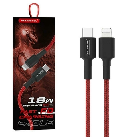 CABLE USB TIPO C A LIGHTING 18W SOMOSTEL (COD: 13100148)