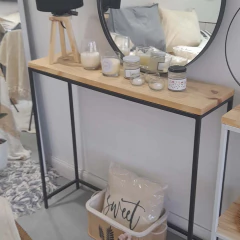 Mesa Recibidora + Espejo Redondo Ø80cm - comprar online