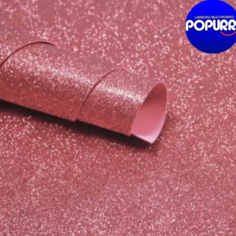 GOMA EVA GLITTER-ROSA