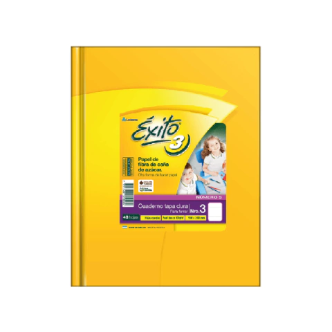 CUADERNO EXITO N°3 TAPA DURA RAYADO 48 HOJAS