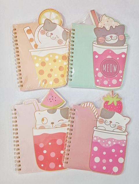LIBRETA CON ESPIRAL MP GATITOS MILK 13X18CM 60H - comprar online