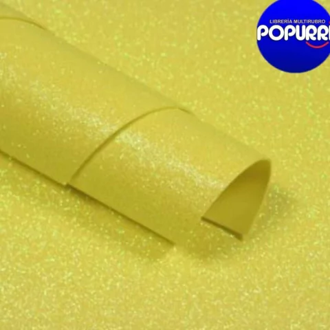 GOMA EVA GLITTER -AMARILLO