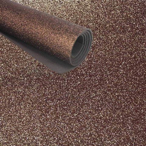 GOMA EVA GLITTER-MARRON OSCURO