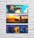 Combo #009 · 3 Cuadros Studio Ghibli · Canvas 80x30 cms - comprar online