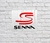 Calco Ayrton Senna Logo · 10x8 cms