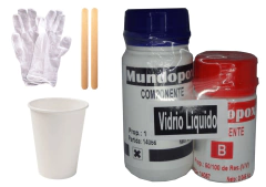 Resina Epoxi Cristal Vidrio Líquido Pro de Baja Viscosidad x 1,5 Kg