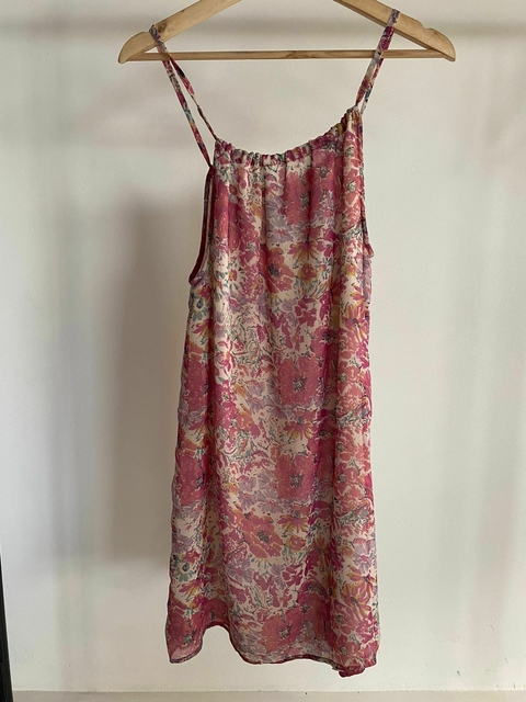 Vestido flores rosas TM