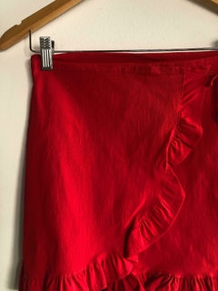 Pollera roja elastizada - comprar online