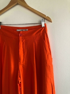 Pantalon lino naranja Zhoue - comprar online