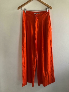 Pantalon lino naranja Zhoue