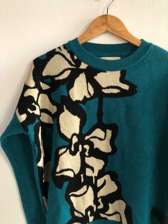 Sweater turquesa Hirkum - comprar online