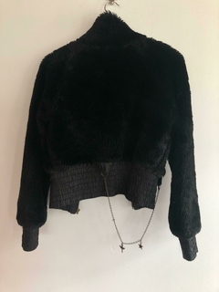 Campera negra peluche Tabatha - tienda online