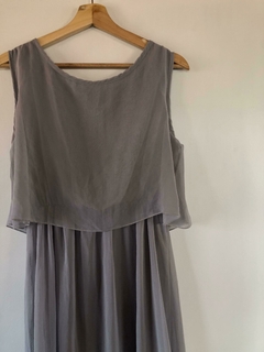 Vestido gris gasa - comprar online