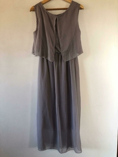 Vestido gris gasa - CAMBIARTE