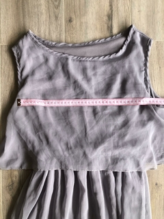 Vestido gris gasa - tienda online