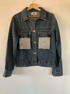 Campera de jean celeste