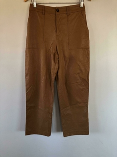 Pantalón engomado marrón Zhoue