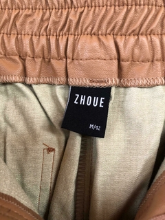 Pantalón engomado marrón Zhoue en internet