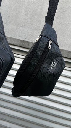 RIÑONERA UNISEX DOBLE CIERRE ECOCUERO - comprar online