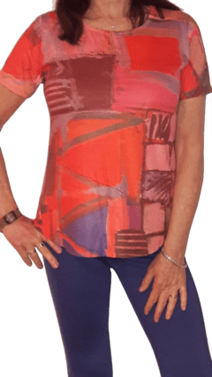 Remera Algodón Viscosa Estampada