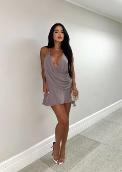 Vestido Sasha - Tecido: Ice Drop (forrado)