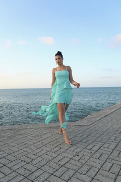 Vestido Fabricia - Tecido: Poly Larissa (forrado) - loja online