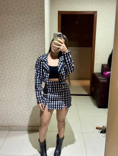 Conjunto Meggie (Short Saia) - Tecido: Alfaiataria (forrado) - Savana