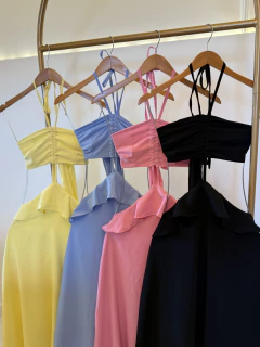 Vestido Mariana - Tecido: Poly Larissa (forrado) - Savana