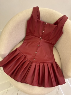 Vestido Mabel - Tecido: Couro - comprar online