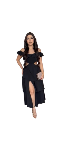 Vestido Bruna - Tecido: Poly Larissa (forrado) - Savana