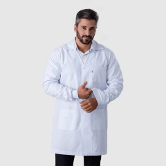 Jaleco Masculino Algodão Manga Longa com punho - comprar online