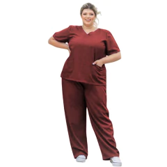 Scrubs Conjunto Hospitalar Feminino Básico plus size - loja online