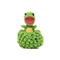 Ovo com filhote de dinossauro verde em amigurumi - comprar online