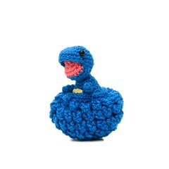 Ovo com filhote de dinossauro azul em amigurumi - comprar online