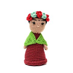 Imagem do Boneca Frida Kahlo média em amigurumi