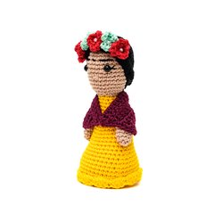Imagem do Boneca Frida Kahlo média em amigurumi
