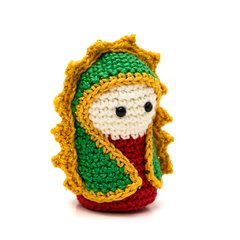 Mini Nossa Senhora de Guadalupe em amigurumi - Art Familiar Artesanato