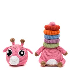 Girafa brinquedo educativo em amigurumi - loja online