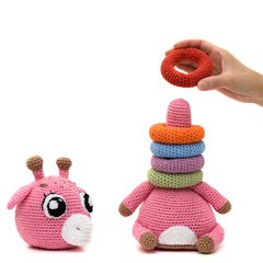 Imagem do Girafa brinquedo educativo em amigurumi