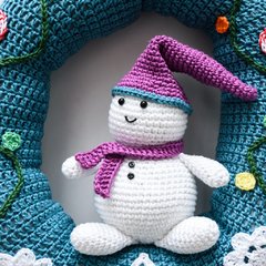 Guirlanda Boneco de Neve em amigurumi - comprar online
