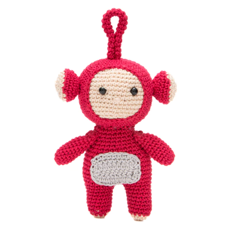Boneco Teletubbies vermelho em amigurumi