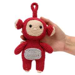 Boneco Teletubbies vermelho em amigurumi - Art Familiar Artesanato