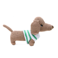Cachorro linguicinha em amigurumi na internet