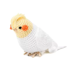 Calopsita amarela em amigurumi