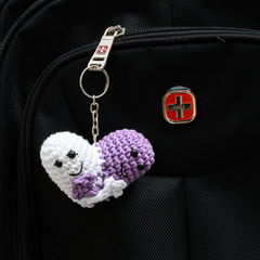Chaveiro Abraço do Coração em amigurumi - loja online