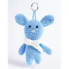 Chaveiro Coelho com Cachecol em Amigurumi